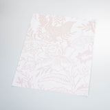 White background brown flowers and Leaves elegant wallpaper peel and stick removable sample size