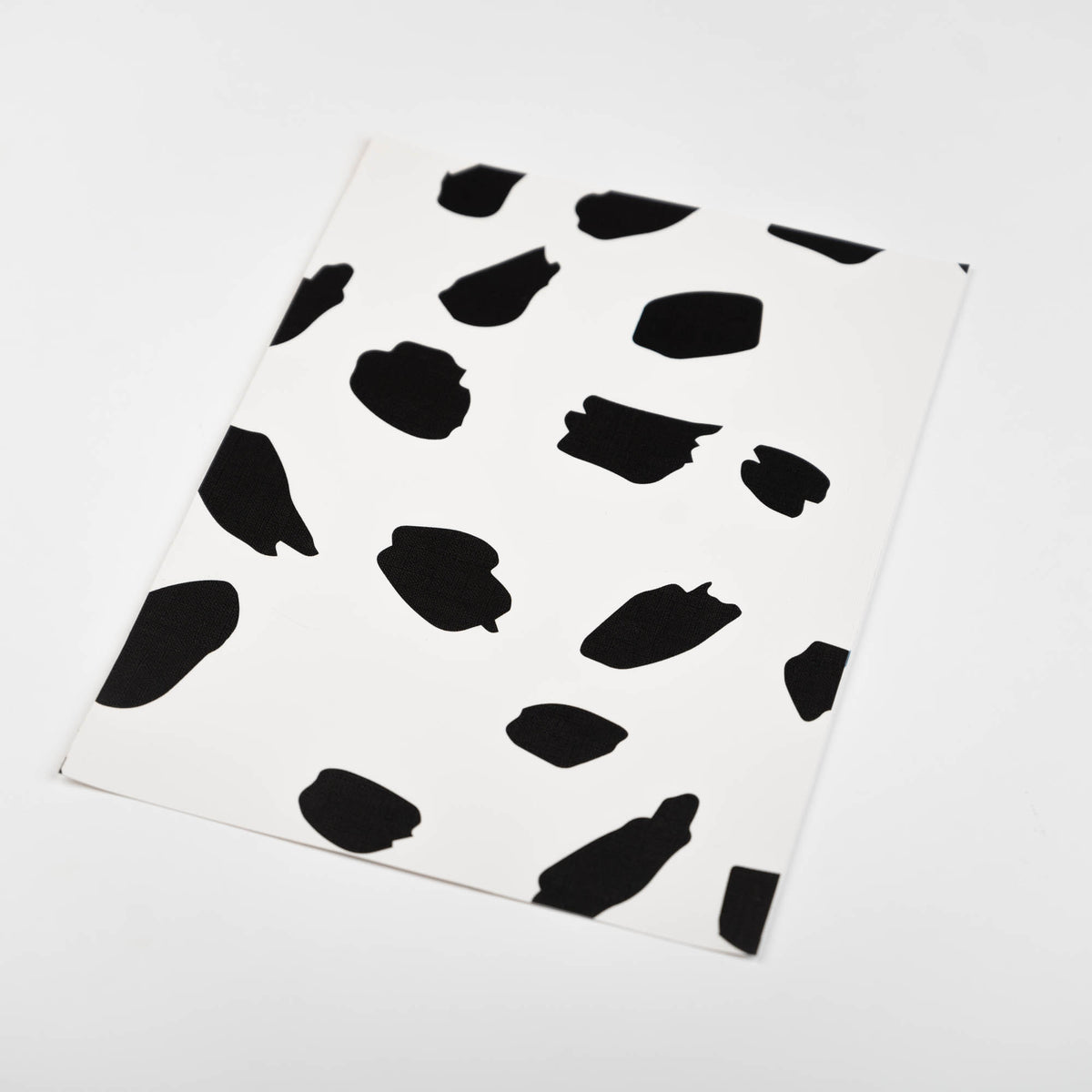 Peel & Stick Wallpaper Swatch - Cow Print Animal Black White