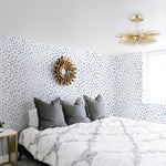 Blue Spots Removable Peel and Stick Wallpaper