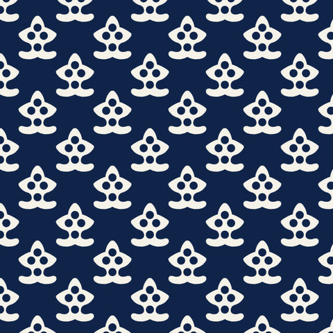 Navy Blue White Nautical Anchor Peel and Stick Removable Wallpaper Pattern