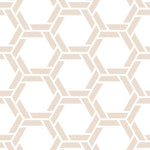 White Background Brown Beige Braided Geometric Pattern Elegant Peel and Stick Removable Wallpaper Pattern