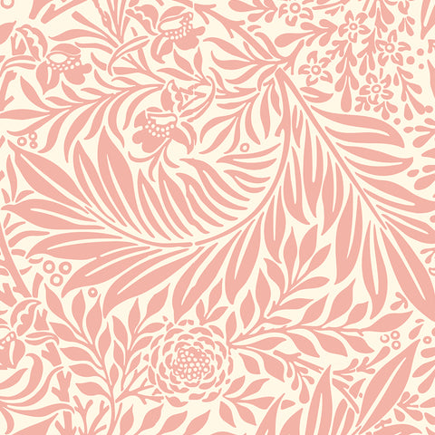 Pink Leaves Branches elegant wallpaper peel and stick removable pattern