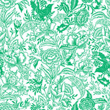 White background bright green flowers and Leaves elegant wallpaper peel and stick removable pattern