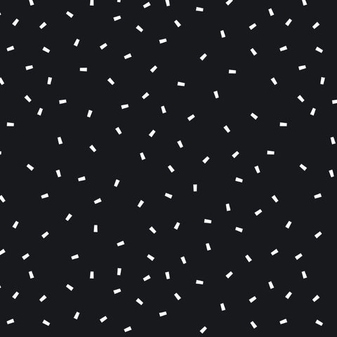 white confetti design on black background Removable Peel and Stick Wallpaper pattern