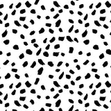 black Dalmatian pattern on white background Removable Peel and Stick Wallpaper