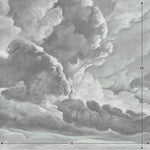 hand drawn storm grey cloud mural illustration peel and stick wallpaper 10x10
