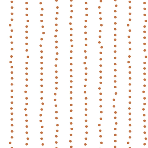 brown rust colored dot stripe pattern on white background Removable Peel and Stick Wallpaper pattern
