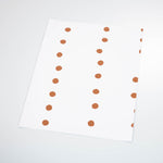 brown rust colored dot stripe pattern on white background Removable Peel and Stick Wallpaper sample size