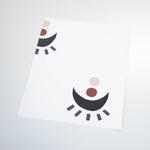 cute colored eye concept design on white background Removable Peel and Stick Wallpaper sample size