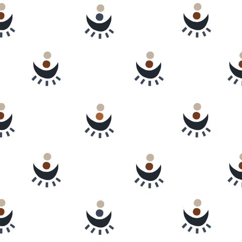 cute colored eye concept design on white background Removable Peel and Stick Wallpaper pattern