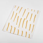 gold illustrated line mark design pattern on white background Removable Peel and Stick Wallpaper sample size