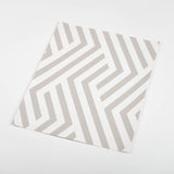 smoke grey geometric line design pattern on white background Removable Peel and Stick Wallpaper sample size