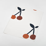 cute colored cherry design on white background wallpaper pattern peel and stick sample size