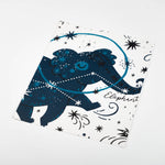 indigo blue illustrated cartoon elephant on white background Removable Peel and Stick Wallpaper sample size