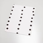 black colored dot stripe pattern on white background Removable Peel and Stick Wallpaper sample size