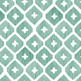 green and white illustrated geometric design pattern Removable Peel and Stick Wallpaper