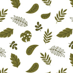 dark green leaves design pattern on white background wallpaper peel and stick