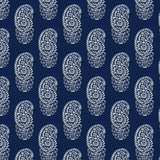 white elegant abstract floral design pattern on dark indigo blue background Removable Peel and Stick Wallpaper