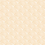 goldenrod yellow curved lines design pattern on white background Removable Peel and Stick Wallpaper