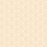 goldenrod yellow curved lines design pattern on white background Removable Peel and Stick Wallpaper