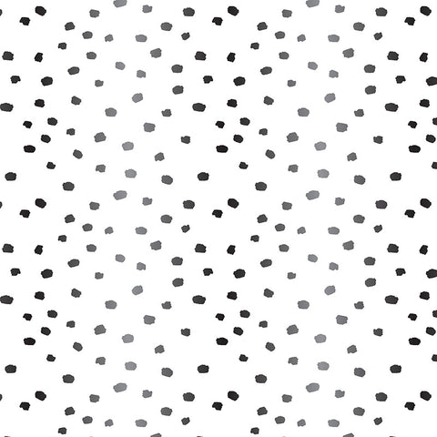 charcoal spots design pattern on white background Removable Peel and Stick Wallpaper
