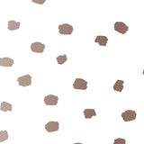 brown and tan colored spots design pattern on white background Removable Peel and Stick Wallpaper