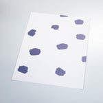indigo blue and grey colored spots design pattern on white background Removable Peel and Stick Wallpaper sample size