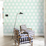 emerald green geometric lines and shapes geometric background Removable Peel and Stick Wallpaper living room
