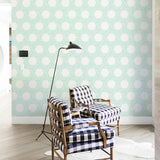 emerald green geometric lines and shapes geometric background Removable Peel and Stick Wallpaper living room