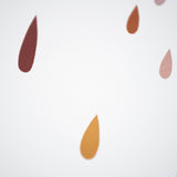 Colored rain drops on white background peel and stick removable wallpaper texture detail