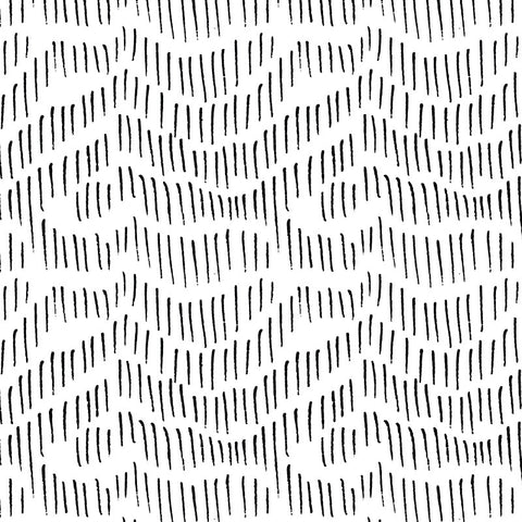 black illustrated line mark design pattern on white background Removable Peel and Stick Wallpaper