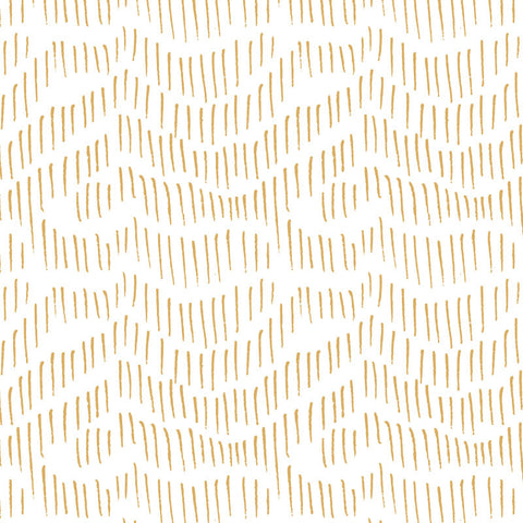 gold illustrated line mark design pattern on white background Removable Peel and Stick Wallpaper