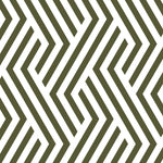 seaweed green geometric line design pattern on white background Removable Peel and Stick Wallpaper